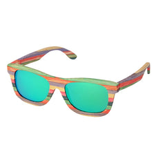 Load image into Gallery viewer, Vintage multicolor Bamboo Polarized sunglasses